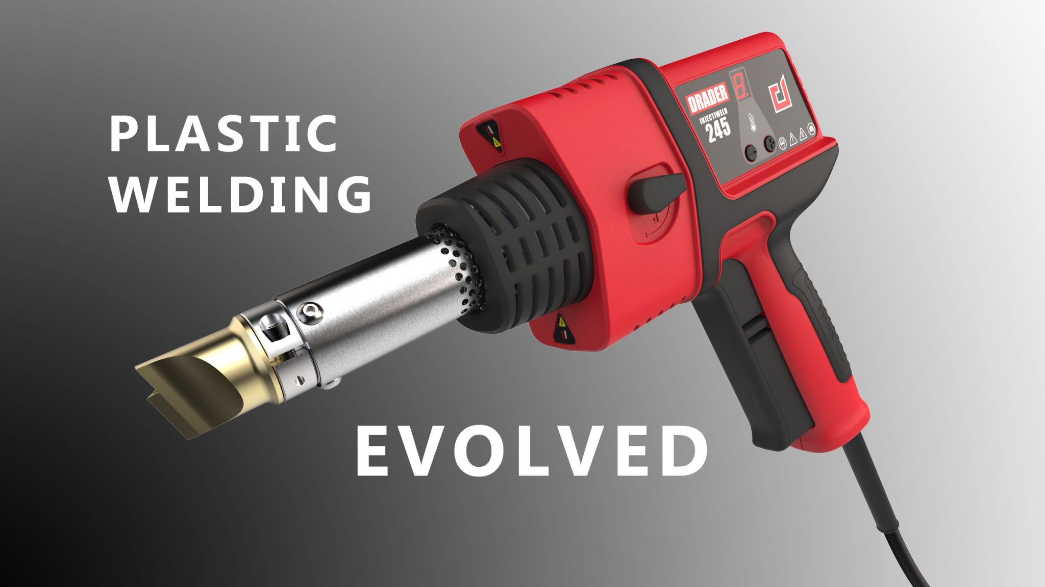 Plastic Welding Machine. Swimming pool care concept.